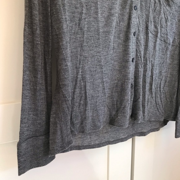 Soft Joie Maguire grey viscose button down top - Picture 7 of 12